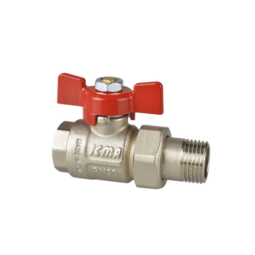 Шаровой кран ICMA 347, 3/4″, прямой, с американкой