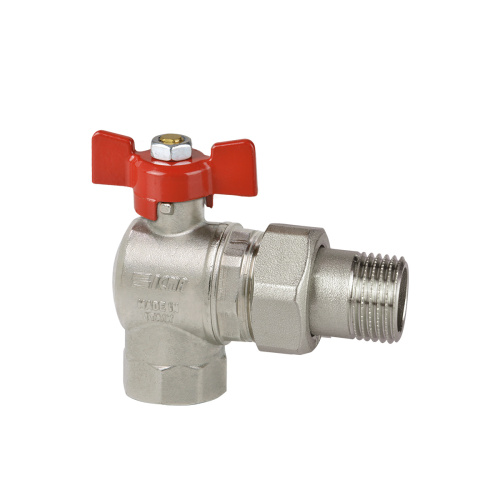Шаровой кран ICMA 361, 1/2″, угловой, с американкой
